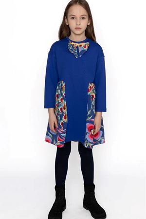 Kids Garden Cobalt Mavisi Elbise DSL0344