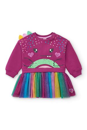 TUCTUC PLUSH AND TULLE DRESS 4/8YAŞ