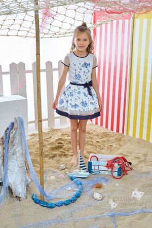 PAMİNA 310301CA MAVİ ELBİSE