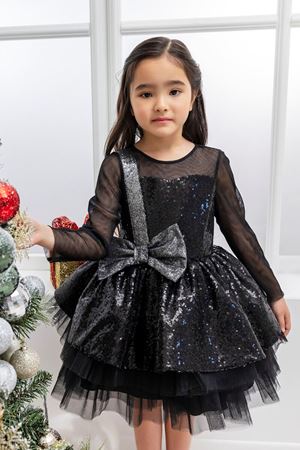 PAMİNA 34041PR SİYAH ELBİSE