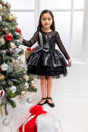 PAMİNA 34041PR SİYAH ELBİSE