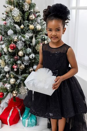 PAMİNA 34147PR SİYAH ELBİSE