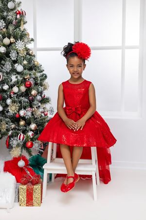 PAMİNA 34147PR KIRMIZI ELBİSE