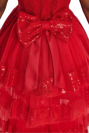 PAMİNA 34147PR KIRMIZI ELBİSE