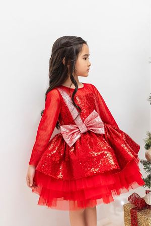 PAMİNA 34041PR KIRMIZI ELBİSE