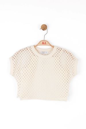 NK Kids 38337 FİLE T-SHIRT 8/14 KREM
