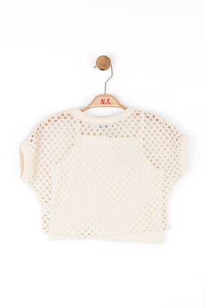 NK Kids 38337 FİLE T-SHIRT 8/14 KREM