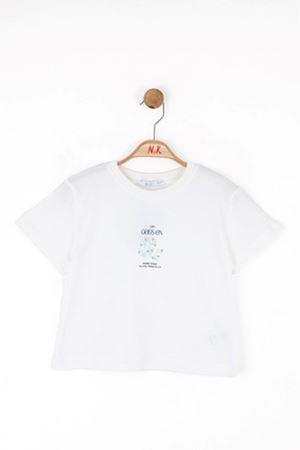 NK Kids 38511 JOY T-SHIRT EKRU/MAVİ 4/8