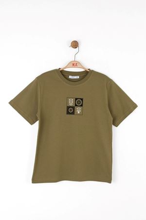 NK Kids 48325 MOTİF DESEN T-SHIRT HAKİ 8/14