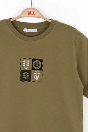 NK Kids 48325 MOTİF DESEN T-SHIRT HAKİ 8/14