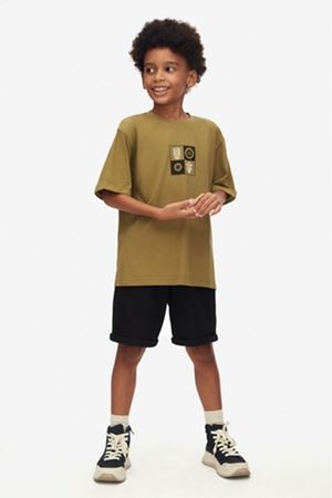 NK Kids 48325 MOTİF DESEN T-SHIRT HAKİ 8/14
