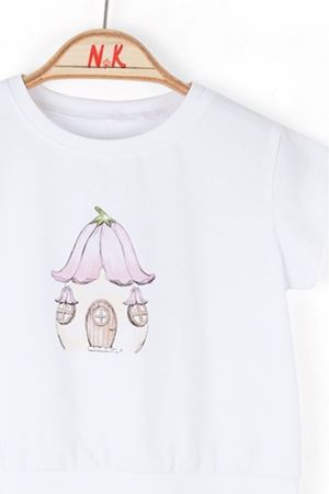 NK Kids 38614 MAGNOLIA HOUSE T-SHIRT 1/4 BEYAZ