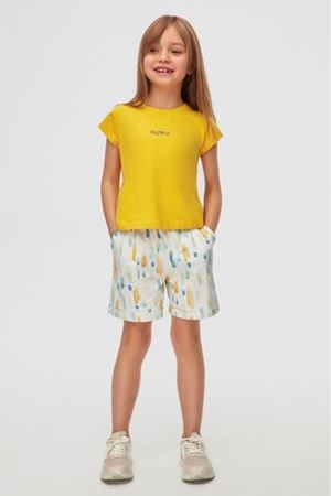 NK Kids 58515 SHARP ŞORT 4/8 EKRU/YEŞİL