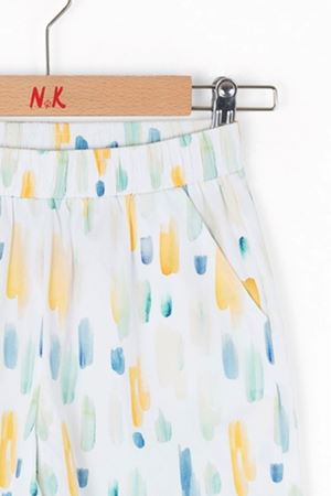 NK Kids 58515 SHARP ŞORT 4/8 EKRU/YEŞİL