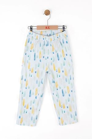 NK Kids 58560 SHARP PANTOLON 4/8 EKRU-MAVİ