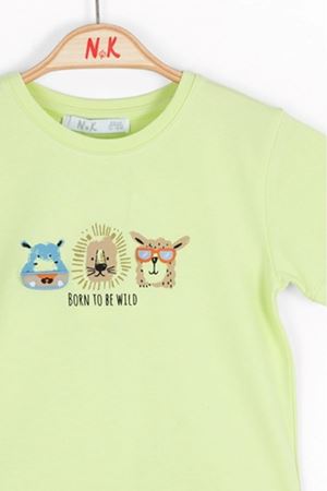 NK Kids 46613 LION T-SHIRT 1/4 YEŞİL