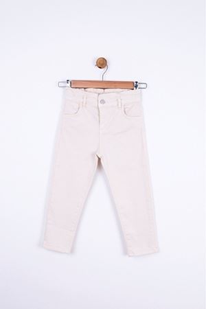 NK Kids 54713 BELİ BÜZGÜLÜ PANTOLON BEYAZ 4/8