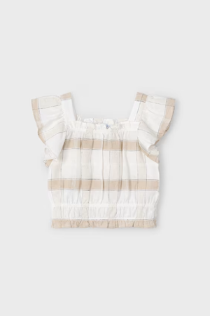 MAYORAL 03183-27 BEJ EKOSELİ KETEN BLUZ  