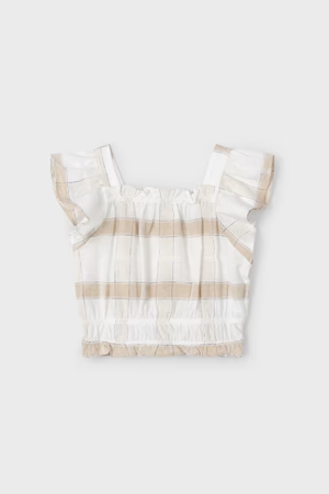 MAYORAL 03183-27 BEJ EKOSELİ KETEN BLUZ  