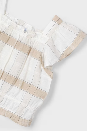 MAYORAL 03183-27 BEJ EKOSELİ KETEN BLUZ  