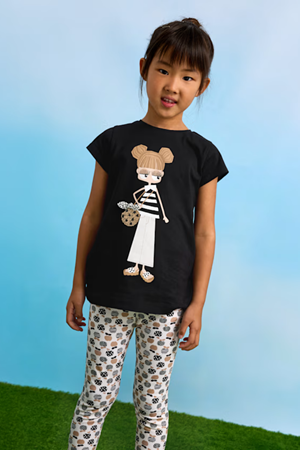 MAYORAL 03713-70 SİYAH TAYT TAKIM