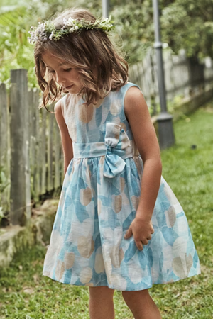 MAYORAL 03913-42 MAVİ Elbise-Baskılı  