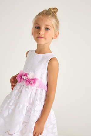 MAYORAL 03918-65 BEYAZ Elbise-Devore  