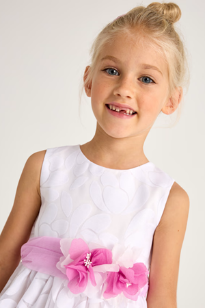 MAYORAL 03918-65 BEYAZ Elbise-Devore  