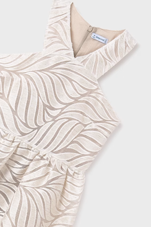 MAYORAL 06976-53 KREM Elbise Devore 