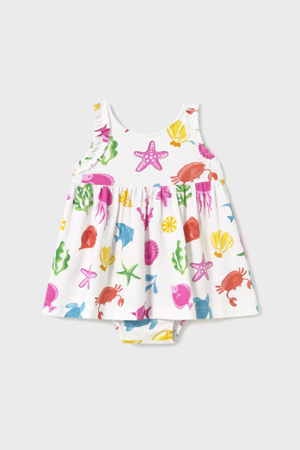 MAYORAL 01925-83 FUŞYA ELBISE BASKILI ALTLI 