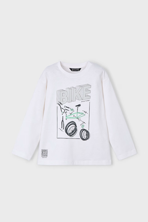 MAYORAL 03051-25 BEYAZ TISORT UZUN KOL 