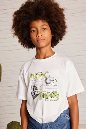 MAYORAL 06018-46 LACİ-BEYAZ 2'li Tişört 