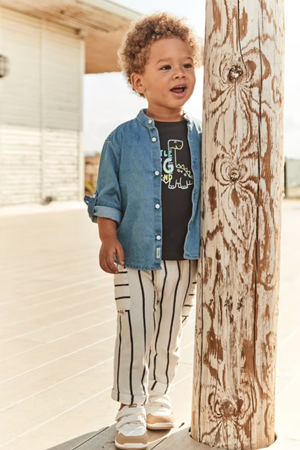 MAYORAL 01584-94 KREM-SIYAH PANTOLON 1/3 YAŞ