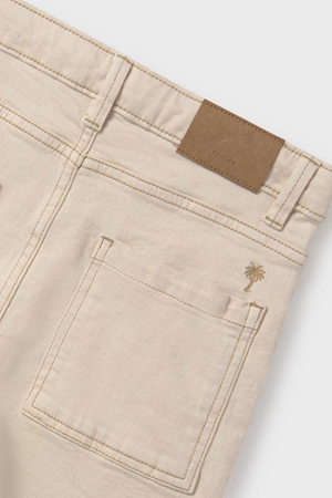 MAYORAL 06206-79 KREM 10/16 BERMUDA DENIM ŞORT  