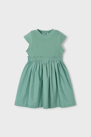 MAYORAL 03927-34 YEŞİL 4/9 ELBİSE 