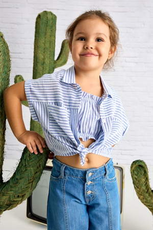 MAYORAL 03185 ÜST BLUZ-2 LI  ÇİZGİLİ KIZ 