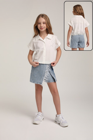 ESCABEL 25188 MAVİ 5/9 ŞORT ETEK