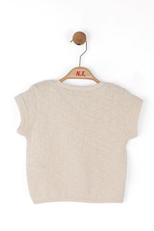 NK 38500-İNCİ T-SHIRT 4/8 KREM