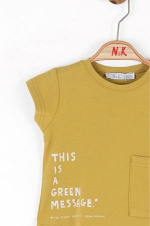 NK 38608 MESSAGE T-SHIRT 1/4 YEŞİL