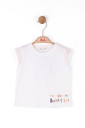 NK 38637 COLOURFUL T-SHIRT 1/4 EKRU