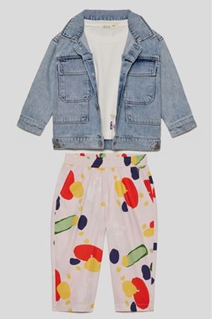 NK 38637 COLOURFUL T-SHIRT 1/4 EKRU