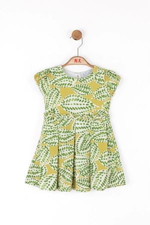 NK 78601 LEAF ELBİSE 1/4 Yeşil