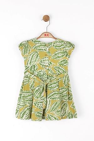 NK 78601 LEAF ELBİSE 1/4 Yeşil