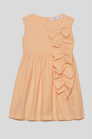 NK 78608 FİYONKLU ELBİSE 1/4 Somon