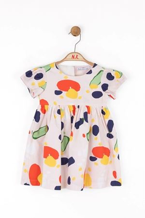 NK 78609 CLOWN ELBİSE 1/4 Coral 