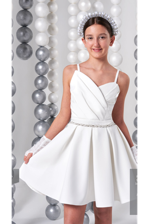 ERKUT KIDS 810 KREM ABİYE ELBİSE