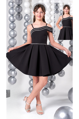 ERKUT KIDS 811 SİYAH ABİYE ELBİSE