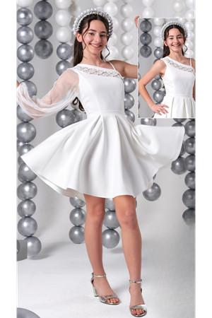 ERKUT KIDS 826 MAVİ ABİYE ELBİSE