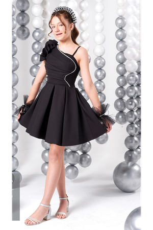 ERKUT KIDS 830 KREM ABİYE ELBİSE