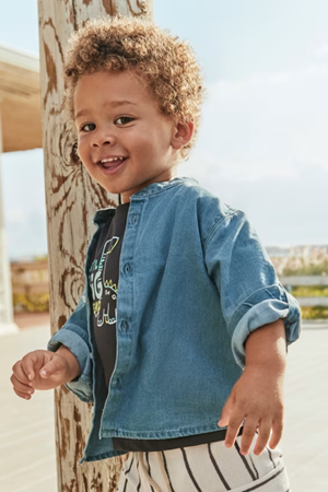 MAYORAL 1118 GOMLEK-UZUN KOL DENIM MAVİ